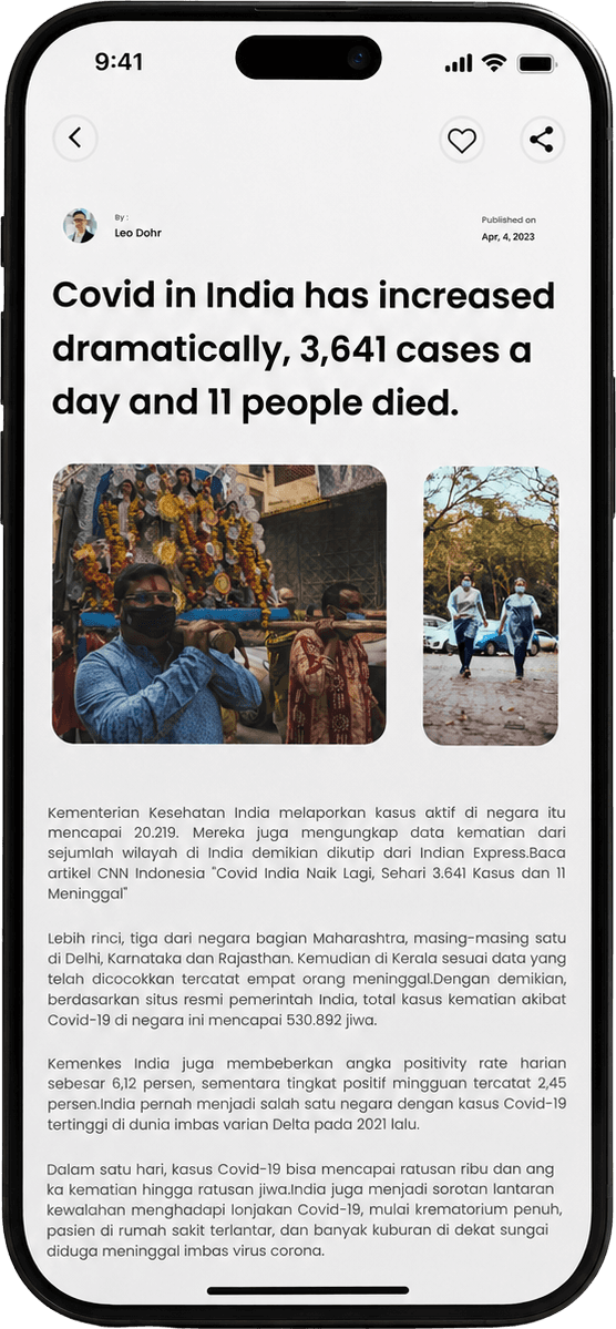 Pressly full article reading screen.